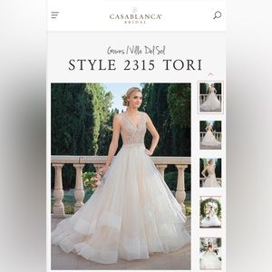 Casablanca Bridal Wedding Gown NWT no alterations Casablanca size 10